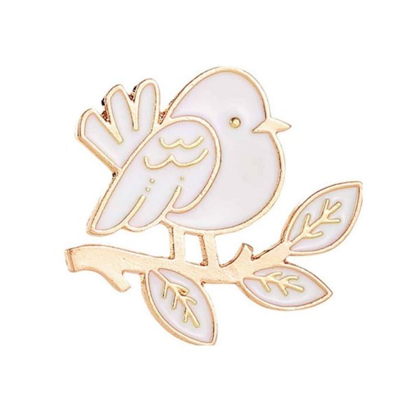 Jewelry - Bird and Leaf Collectible Enamel Pin